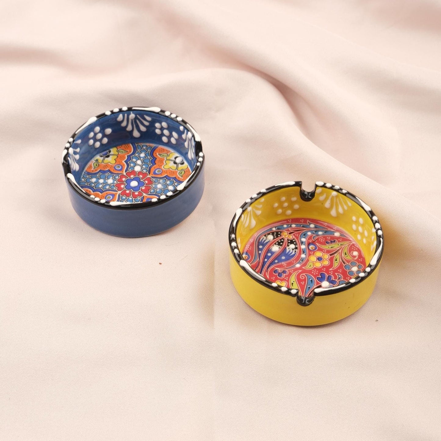 Buy1 Get1 | Handmade, Antique Looking Vintage Style Ashtray in Unique Blue & Green