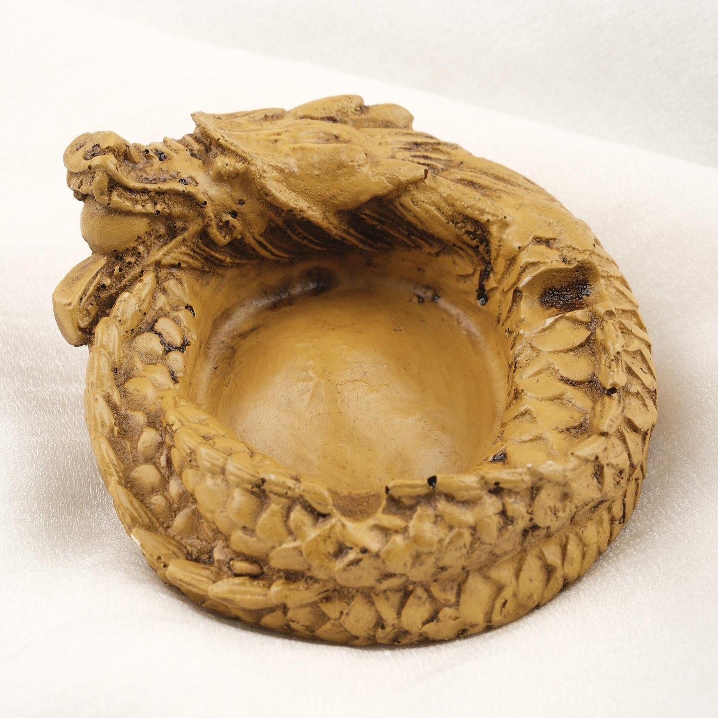 Green Dragon Ashtray, Handmade Outdoor Smoke Accessory Funky Ancient Vintage Ashtray Gift – 9x10cm Handmade HEAVY ITEM 1LBS