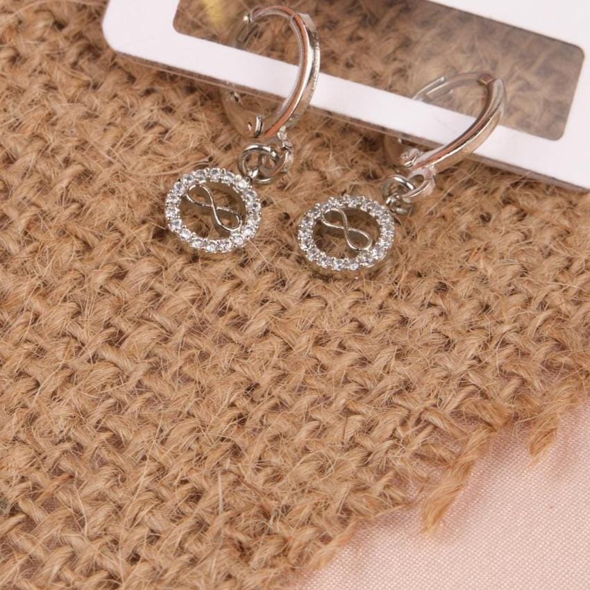 Silver Infinity Hoop Earrings, Timeless Brass Jewelry For Soulful Summer Moments, Gentle Care, Minimal Gift For Women