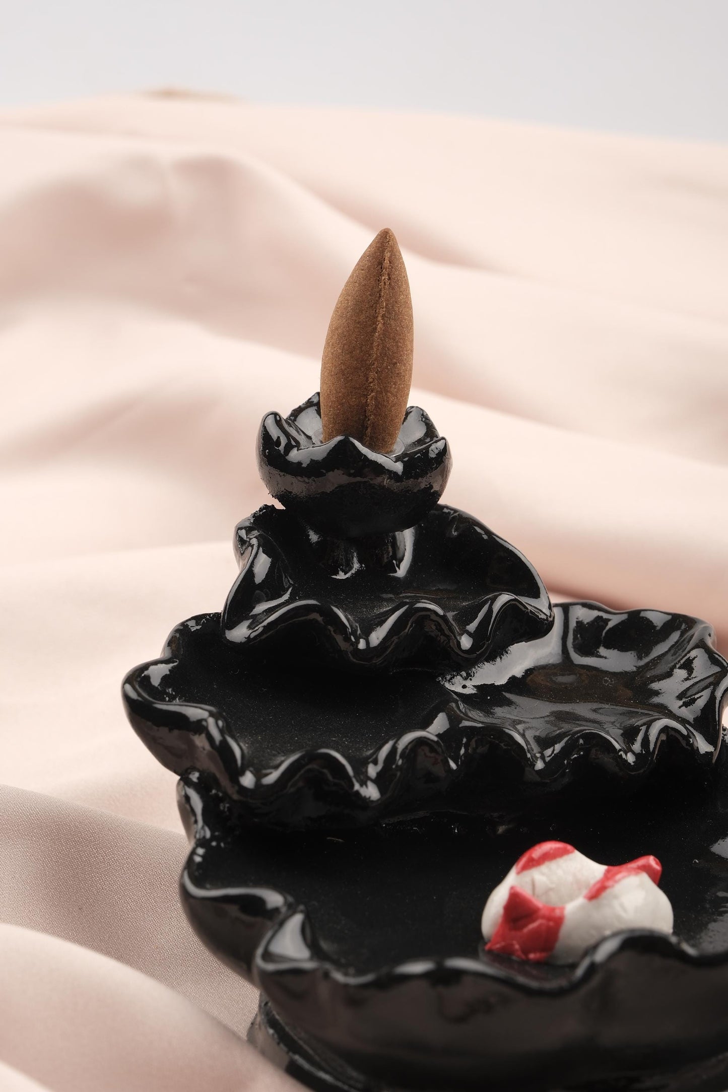 Koi Fish Pond Backflow Incense Burner, Ash Lid for Meditation Incense, Aromatherapy Decoration for Backflow Incense & Cone, Unique Gift Idea