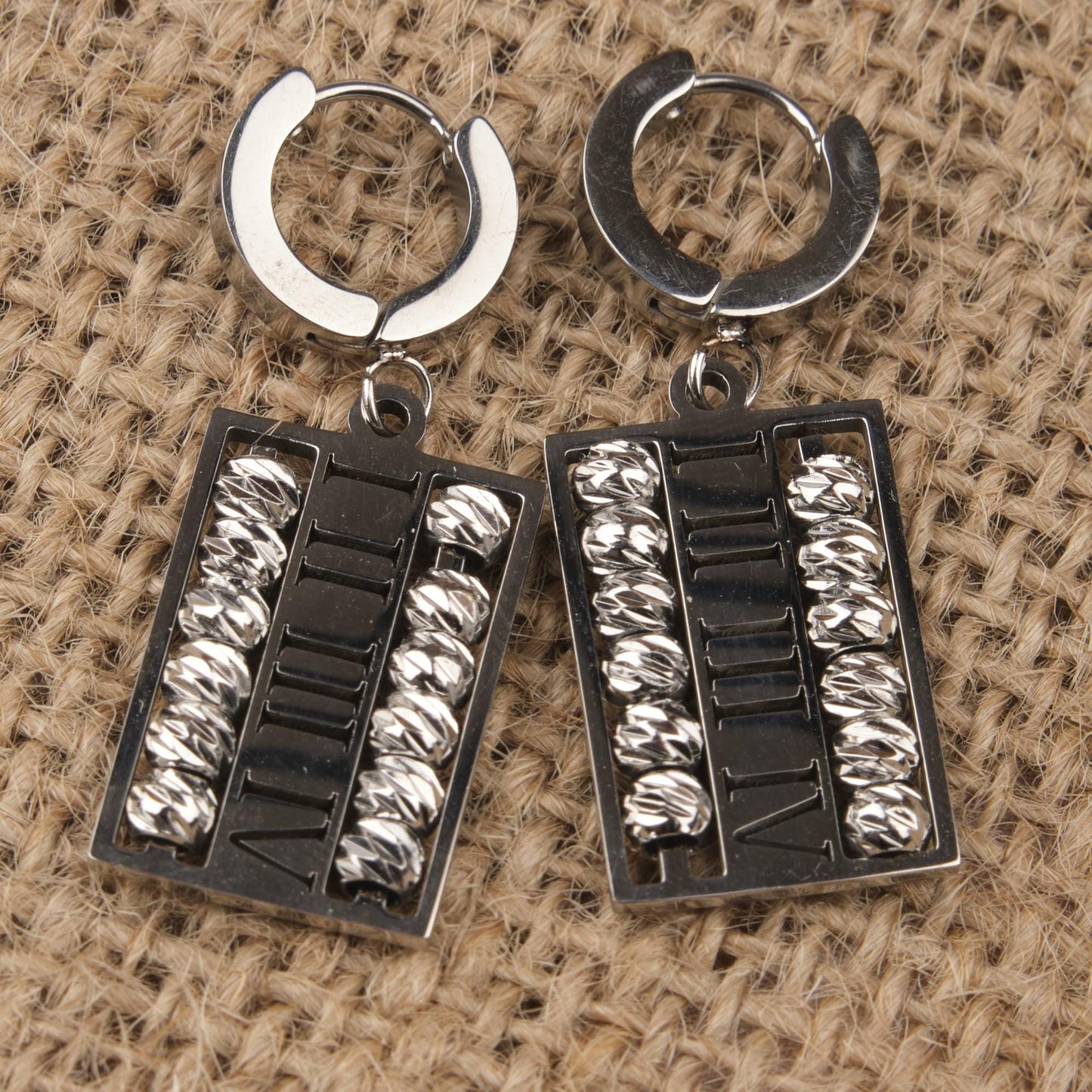 Silver Roman Hellenic Hoop Earrings For Women, Bold Everyday Statement Jewelry, Hypoallergenic Brass Design