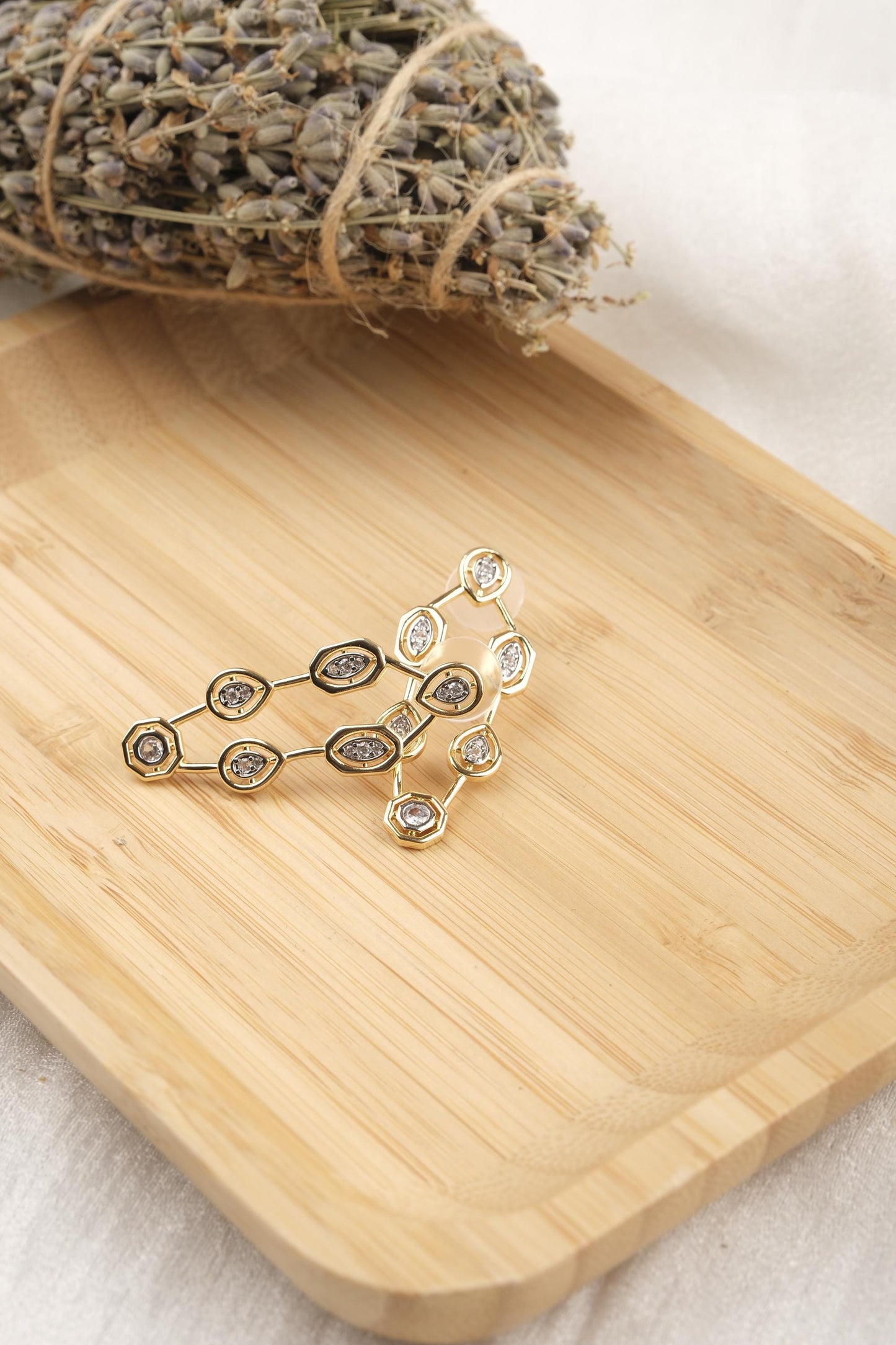 Colorful Baguette Hoop Earrings For Women, Multi Stone Gold Plated Drop Earrings, Vibrant Bold Statement Jewelry Gift Idea