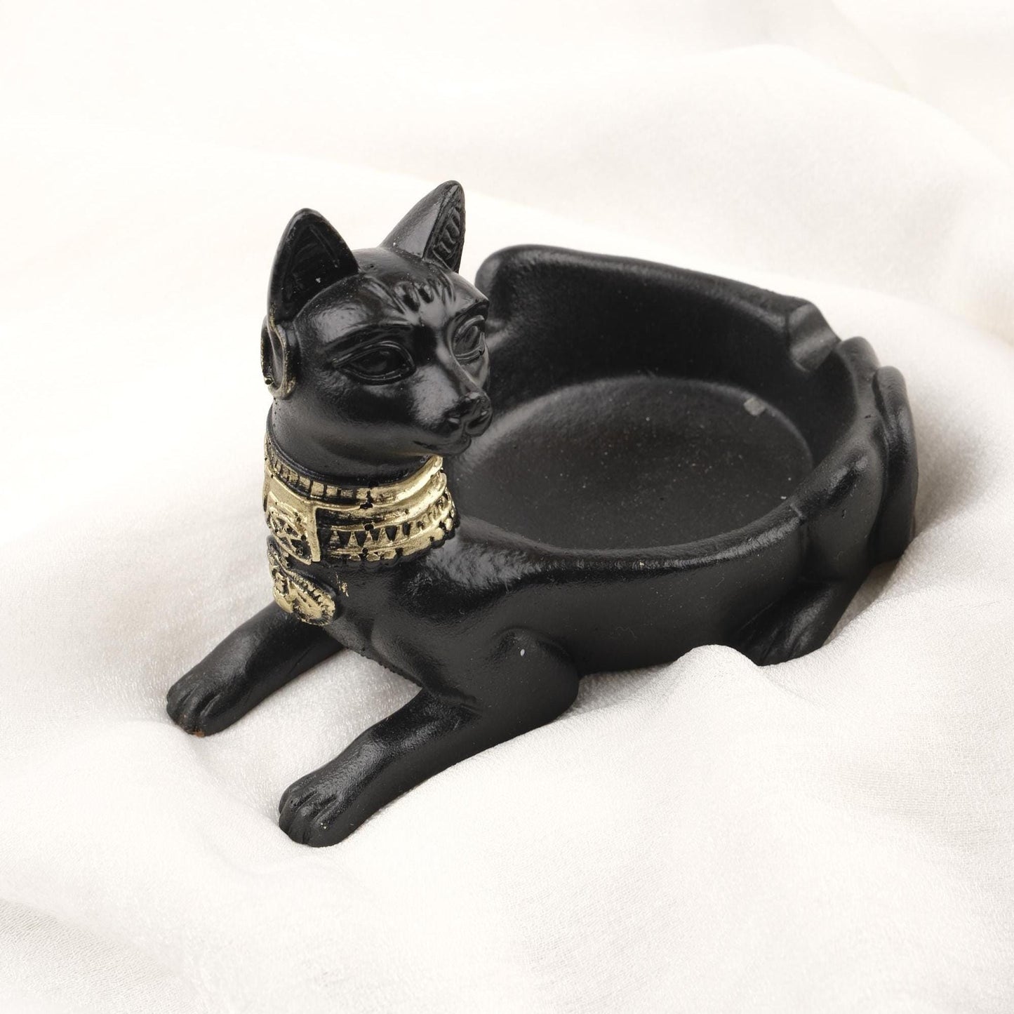 Red Sphinx Cat Ashtray, Ancient Egypt Vibes, Smoking Accessories Gift Cool Outdoor Portable Ashtray – 14x10cm Handmade HEAVY ITEM 1LBS