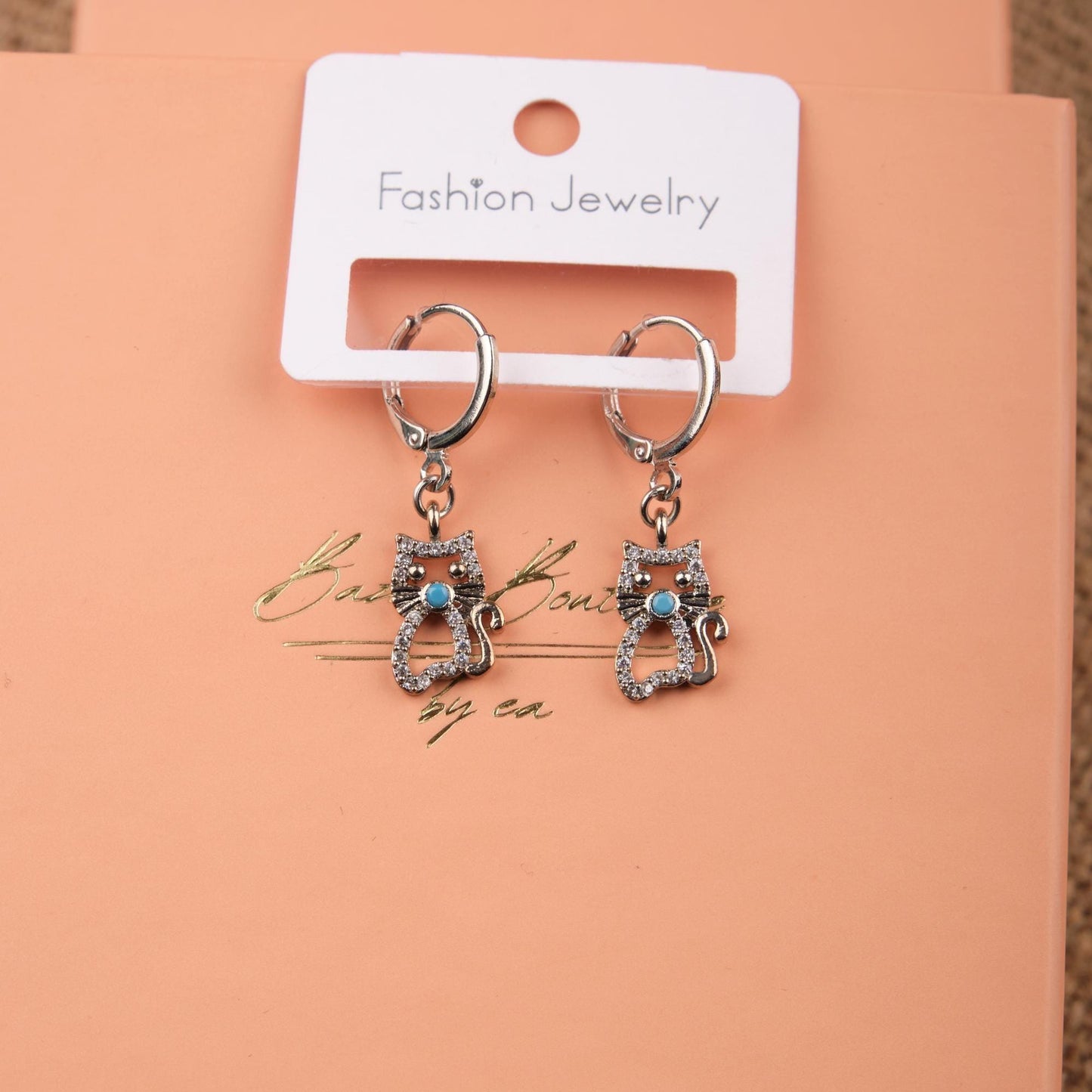 Silver Cat Hoop Earrings, Subtle And Fierce, Minimal Brass Jewelry For Women, A Perfect Soulful Gift With Summer Spirit