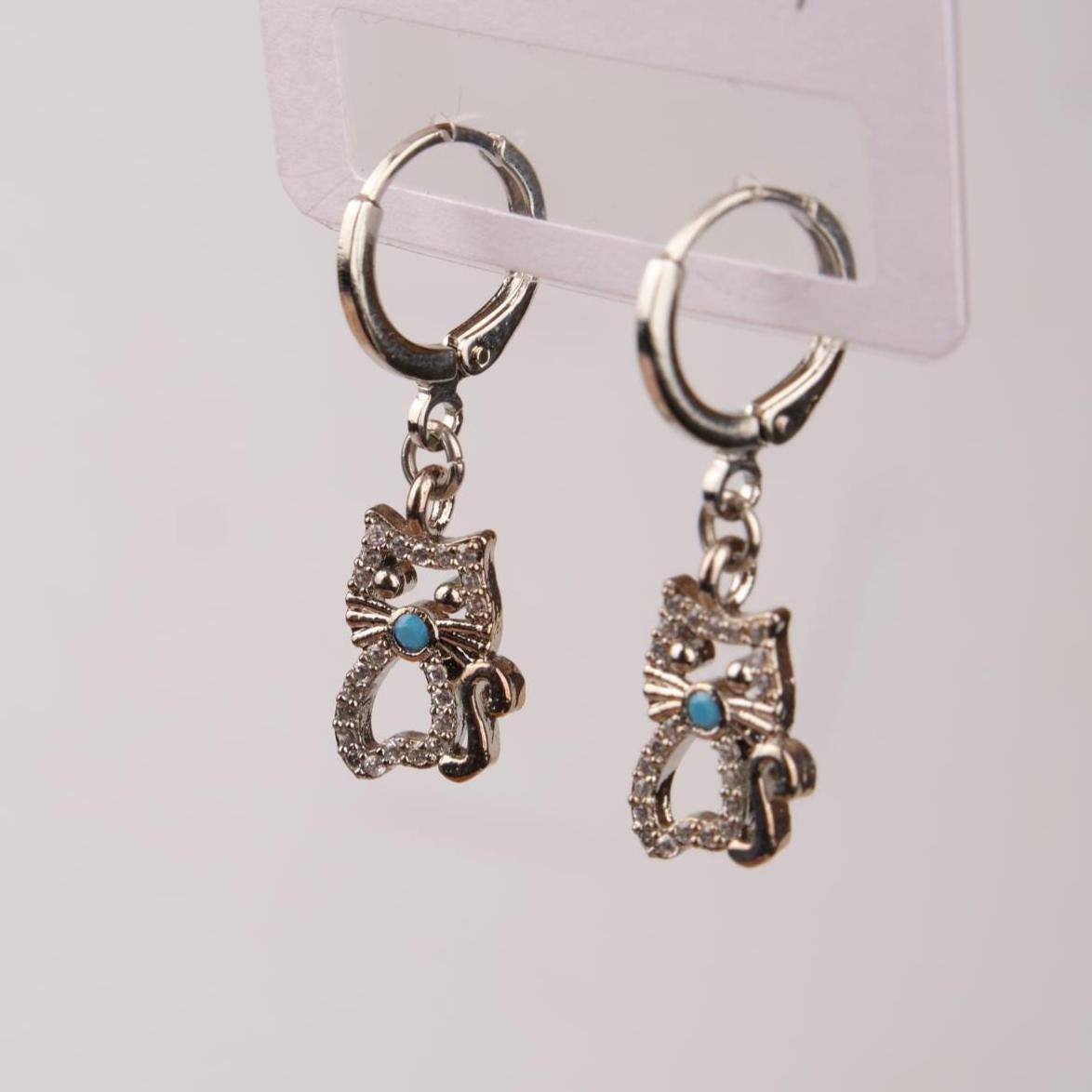 Silver Cat Hoop Earrings, Subtle And Fierce, Minimal Brass Jewelry For Women, A Perfect Soulful Gift With Summer Spirit