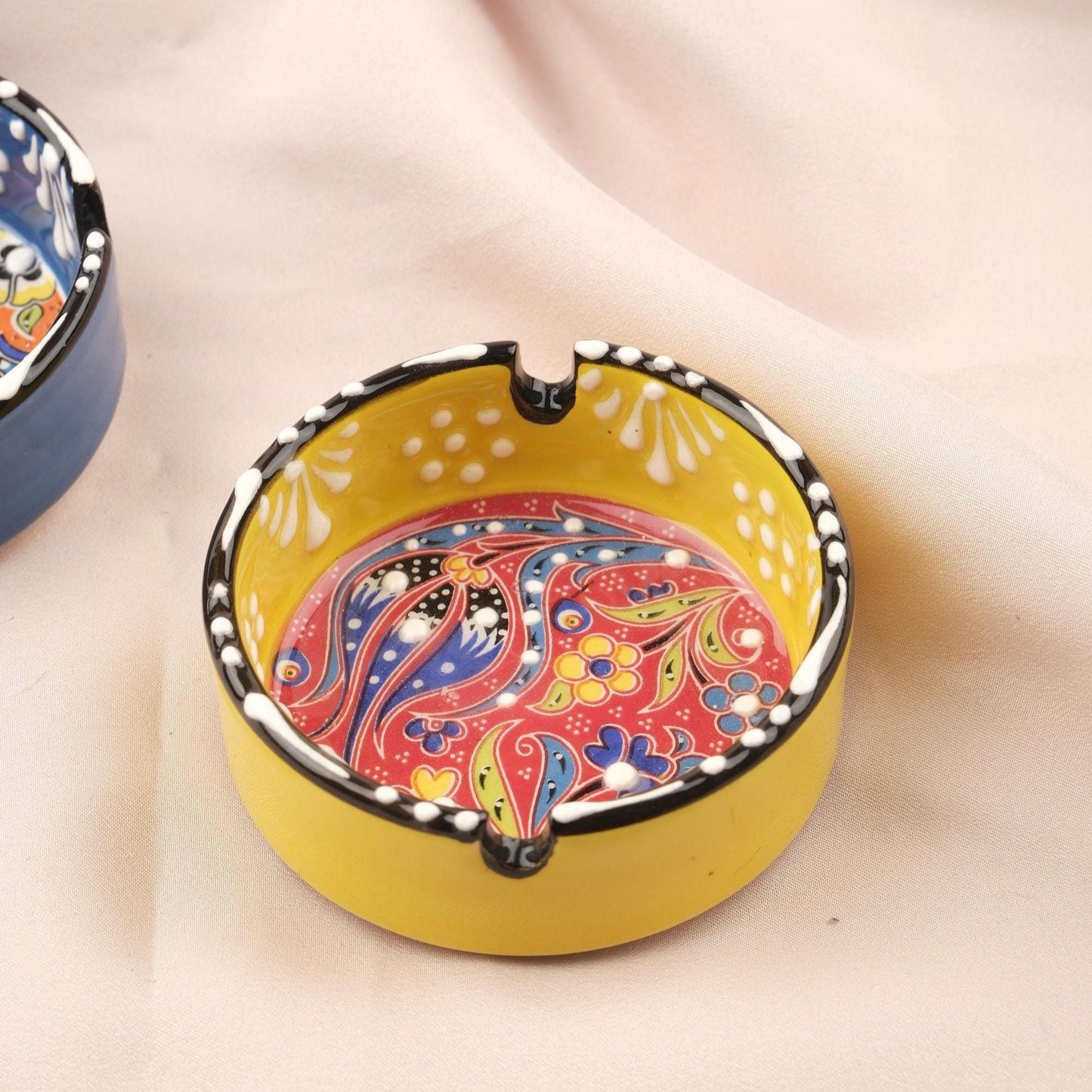 Buy1 Get1 | Handmade, Antique Looking Vintage Style Ashtray in Unique Blue & Green