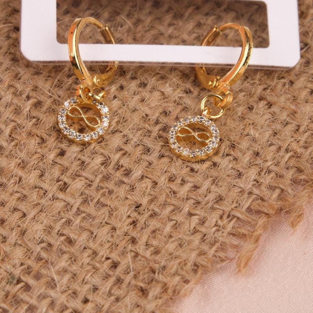 Gold Infinity Hoop Earrings, Elegant Brass Essentials, Minimal Yet Bold, A Beautiful Summer Gift For Women With Grace