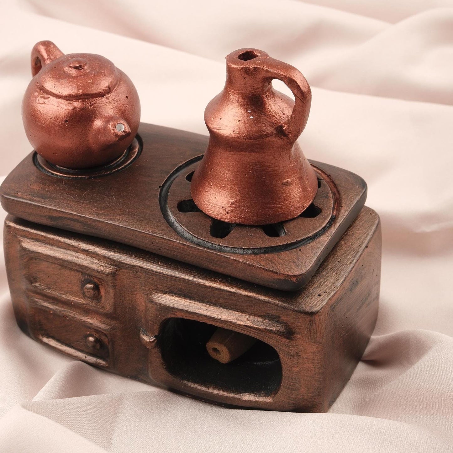 Exotic Incense Cone Holder | Unique Gift Idea for Meditation Lovers, Authentic Kitchen Decor Incense Burner in Resin