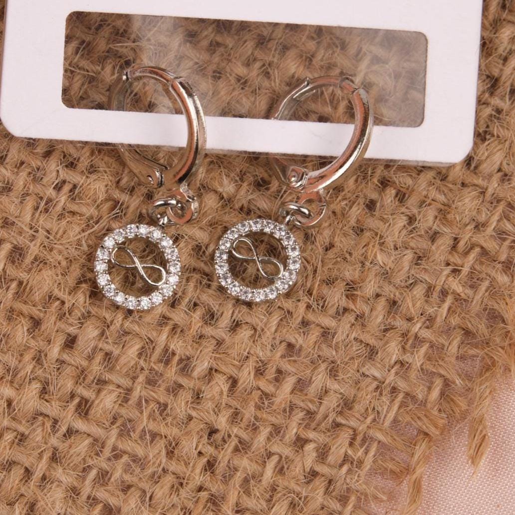 Silver Infinity Hoop Earrings, Timeless Brass Jewelry For Soulful Summer Moments, Gentle Care, Minimal Gift For Women