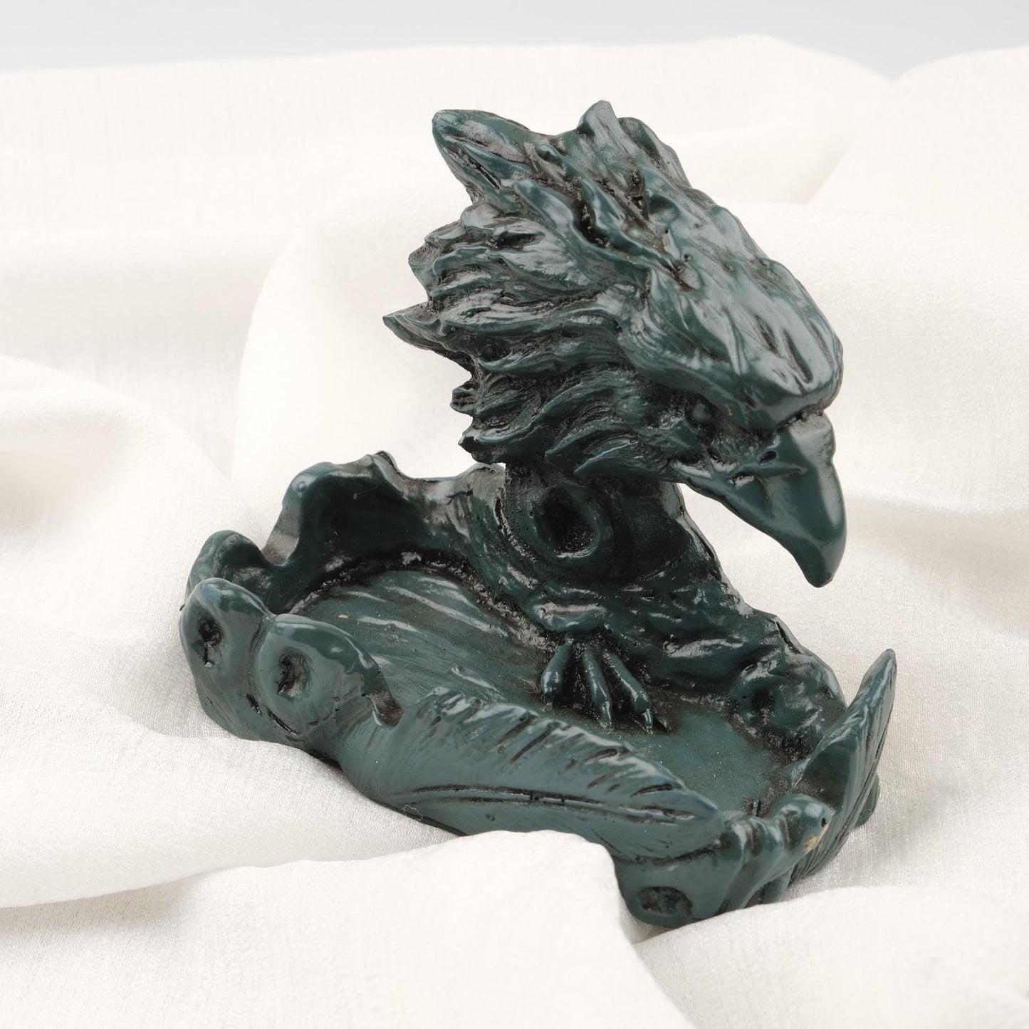 Black Eagle Ashtray, Handmade Unique Smoking Accessories for Smokers, Authentic Art Decoration Gift Idea, Cigarette Lid WEIGHS 1LB