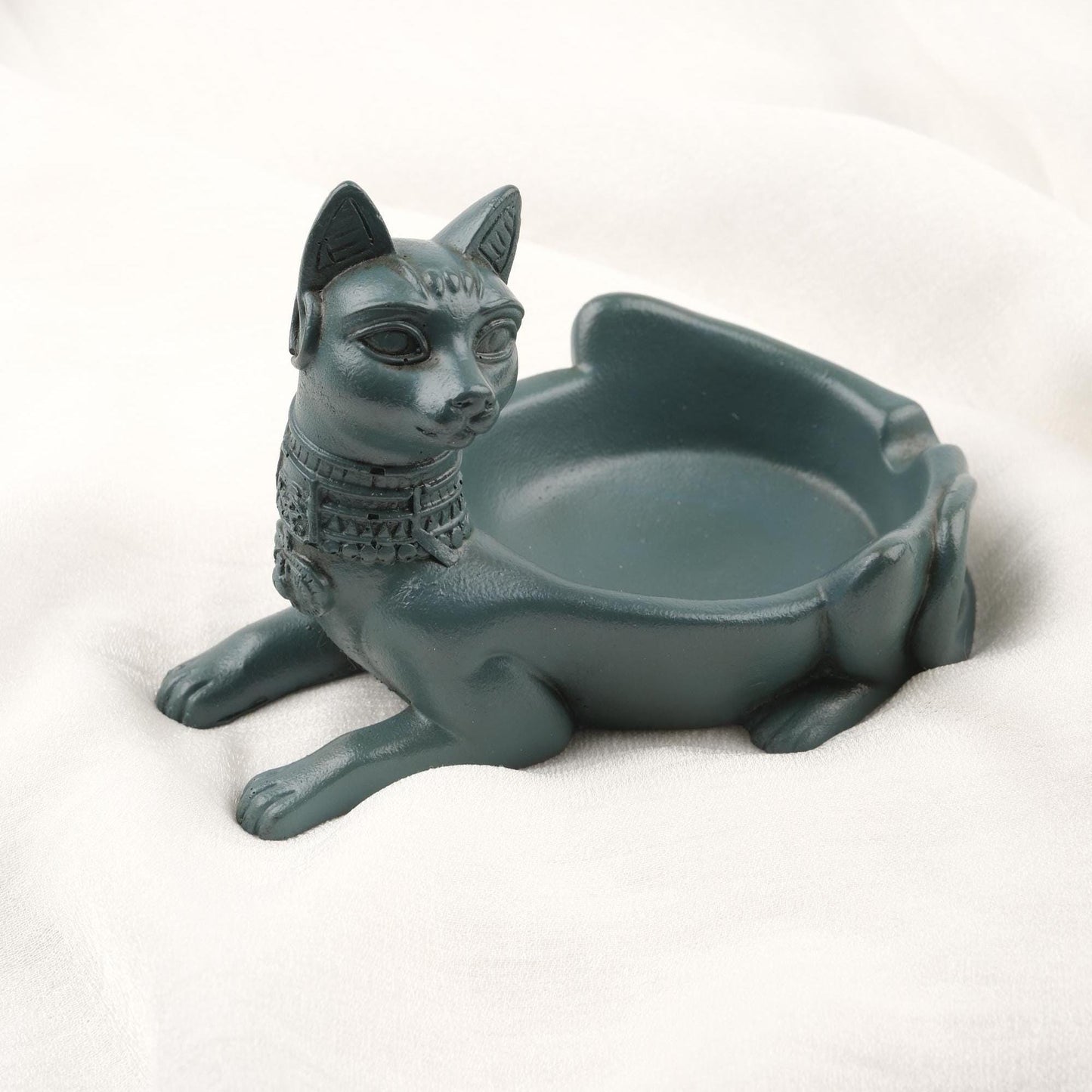 Red Sphinx Cat Ashtray, Ancient Egypt Vibes, Smoking Accessories Gift Cool Outdoor Portable Ashtray – 14x10cm Handmade HEAVY ITEM 1LBS