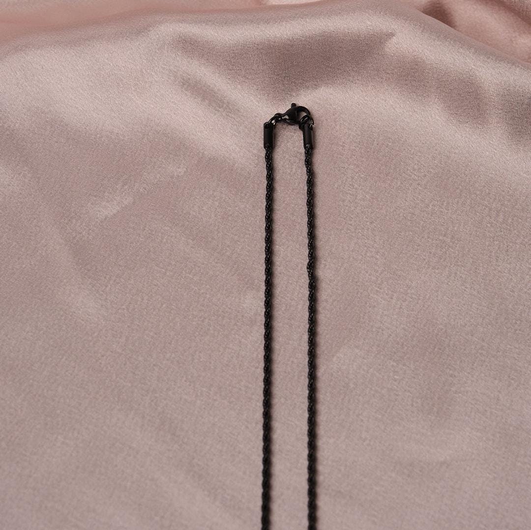 Men's Black Minimalist Necklace & 53 cm, Chunky Stainless Steel Chain | Masculine and Stylish Jewelry | Gift for Boyfriend or Dad