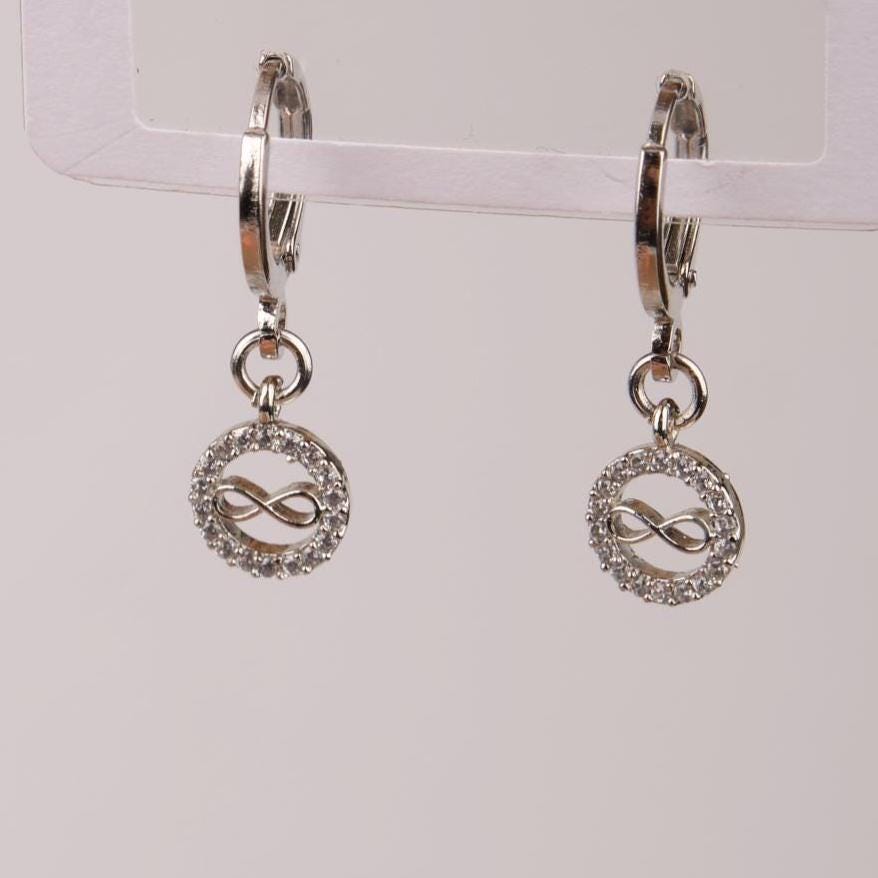 Silver Infinity Hoop Earrings, Timeless Brass Jewelry For Soulful Summer Moments, Gentle Care, Minimal Gift For Women