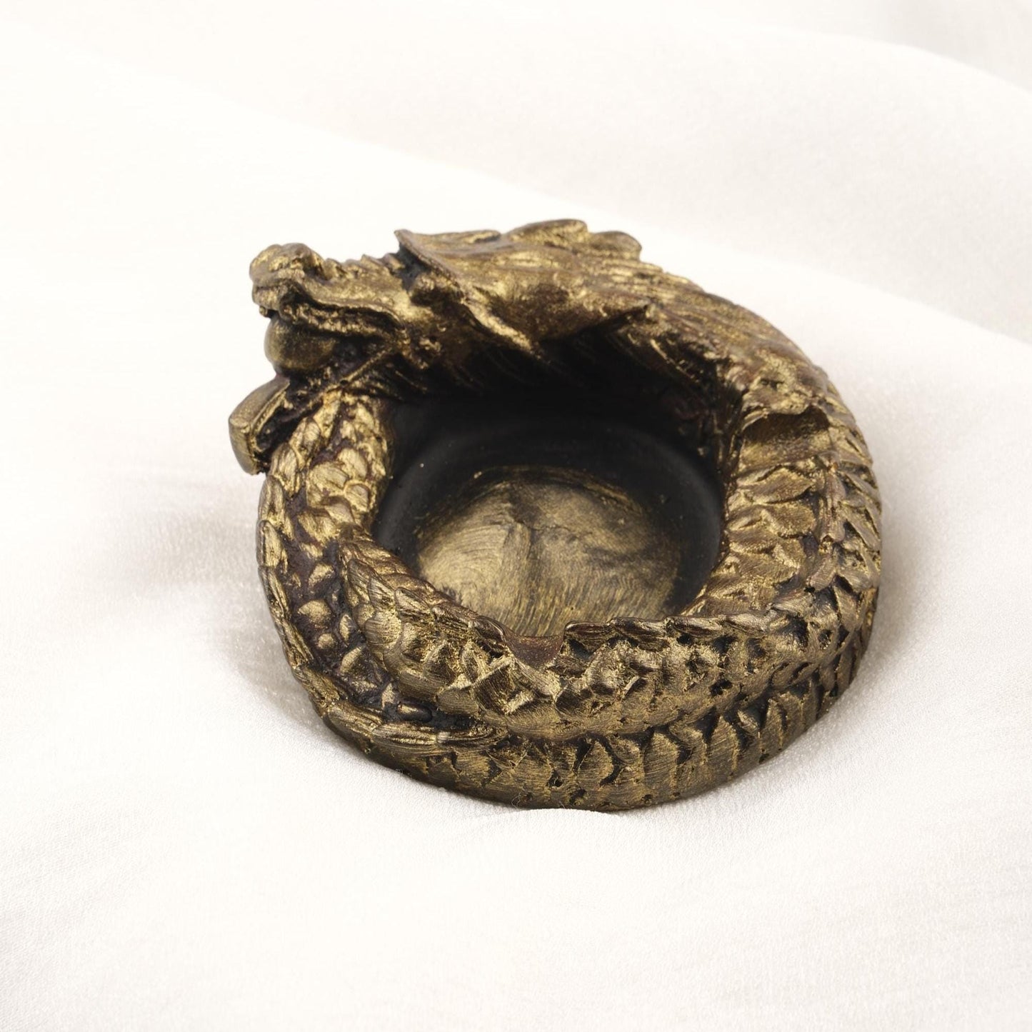 Handmade Black and Gold Dragon Ashtray, Mythic Ancient Vibe Cool Vintage Smoking Accessories Gift Cigarette Accessories and Gift WEIGHS 1LB