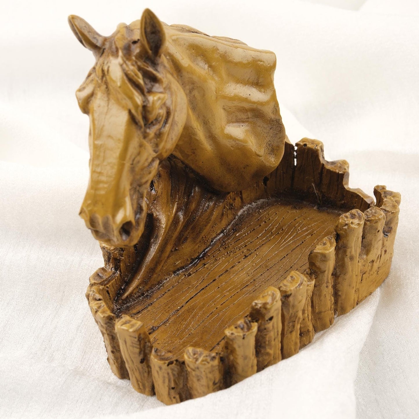 Handmade Green Horse Ashtray Cool Mythic Outdoor Ashtray Lid Gift for Smokers Cigarette Holder for Smokers, Authentic Accessories WEIGHS 1LB