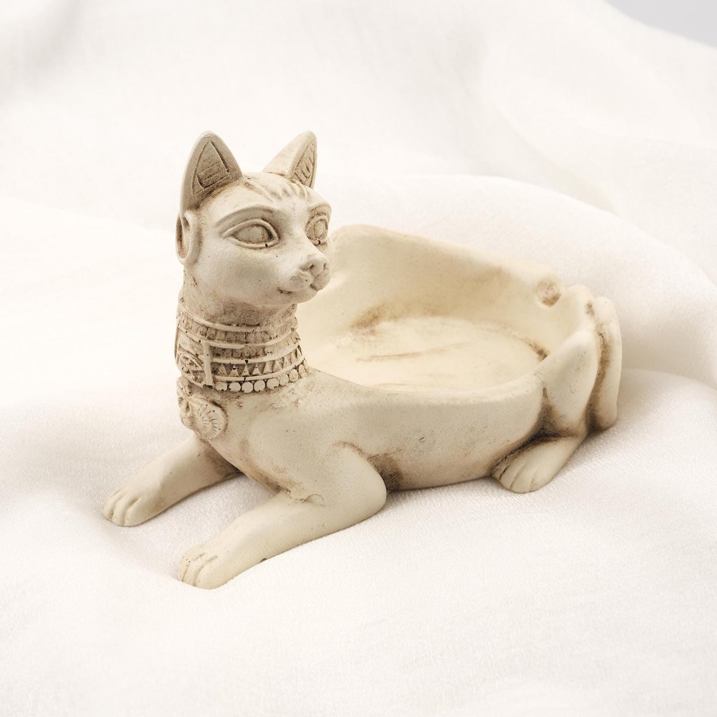 Red Sphinx Cat Ashtray, Ancient Egypt Vibes, Smoking Accessories Gift Cool Outdoor Portable Ashtray – 14x10cm Handmade HEAVY ITEM 1LBS
