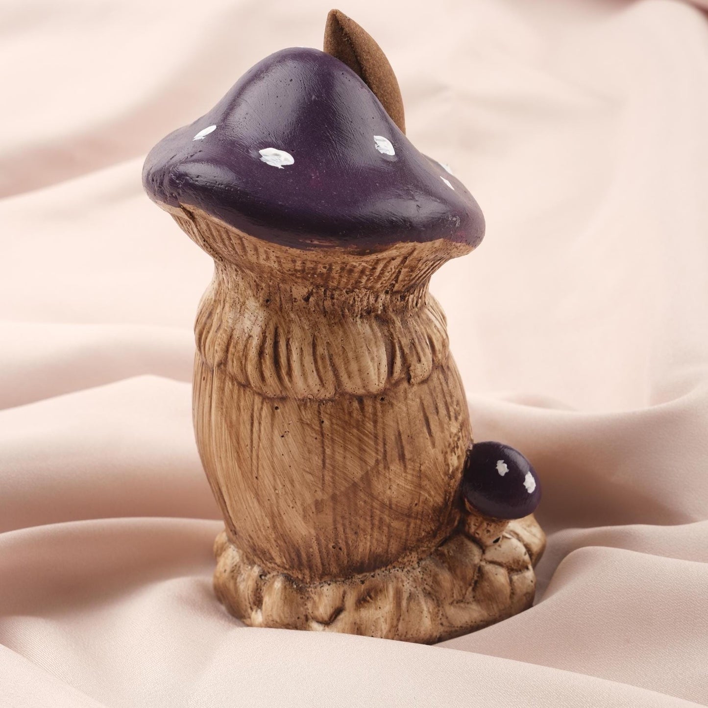Mushroom Backflow Incense Waterfall in Resin | Backflow Incense Holder with Unique Design, Ashtray for Incense, Ash Lid for Yoga Lovers