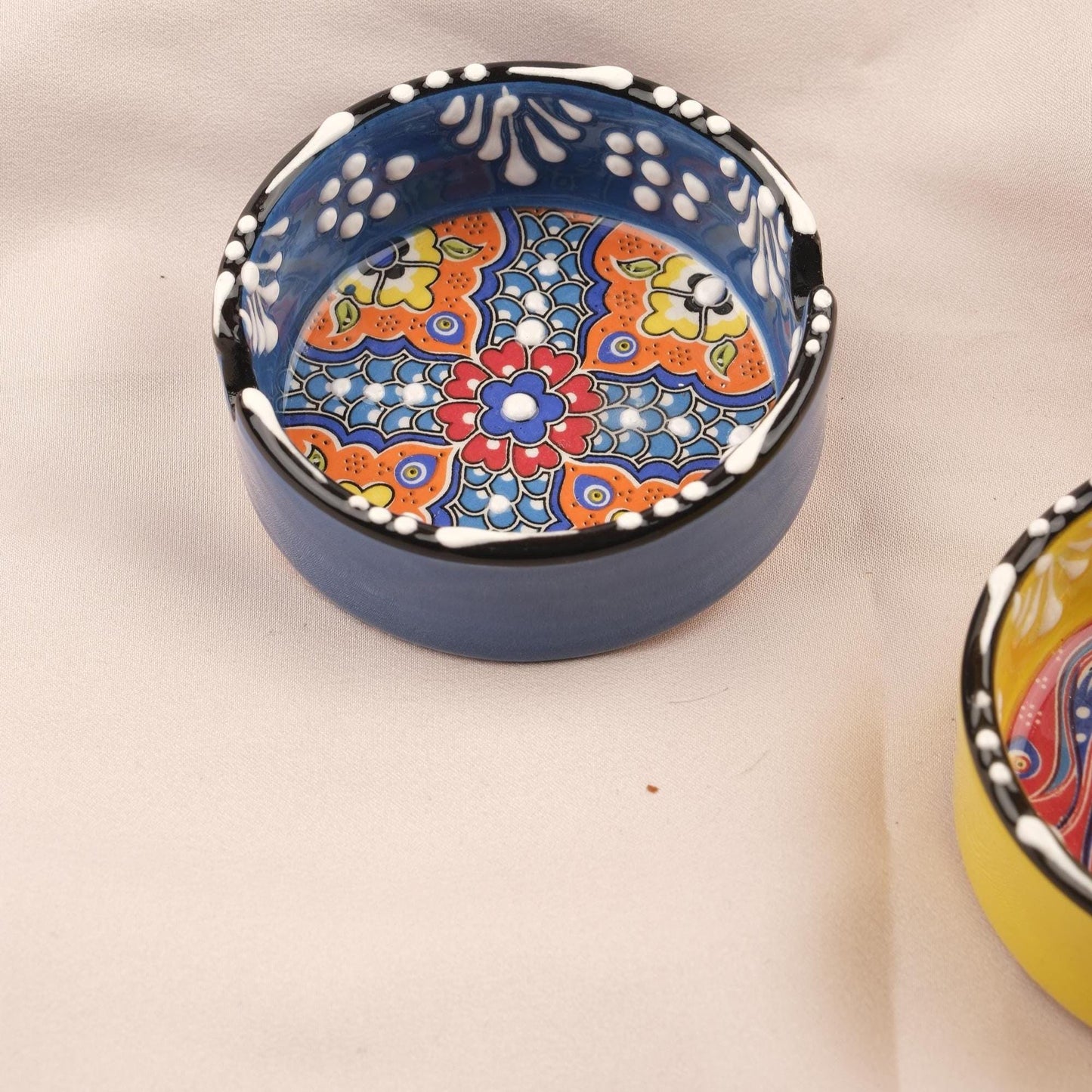 Buy1 Get1 | Handmade, Antique Looking Vintage Style Ashtray in Unique Blue & Green