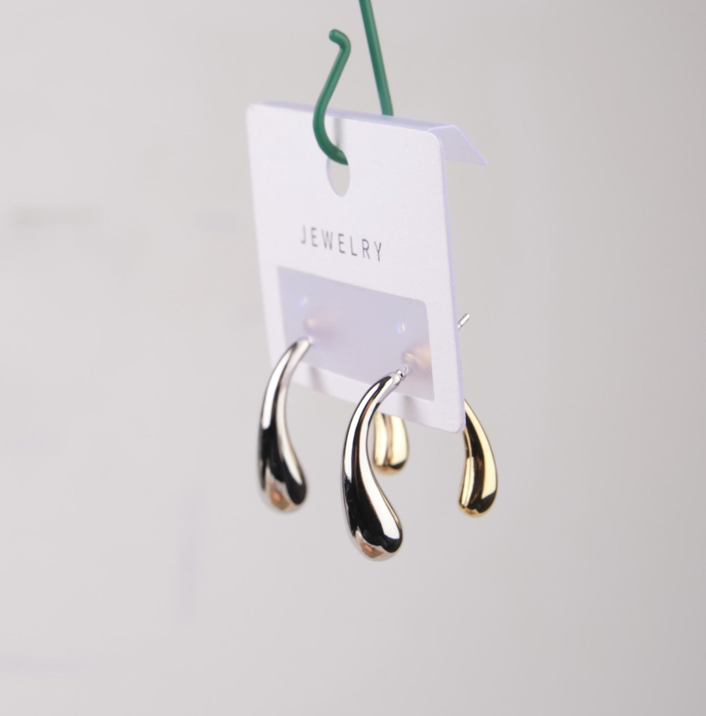 Gold And Silver Abstract Lava Earrings, Drip-Shaped Modern Hoops, Fluid Art-Inspired Design For Bold Women In Brass