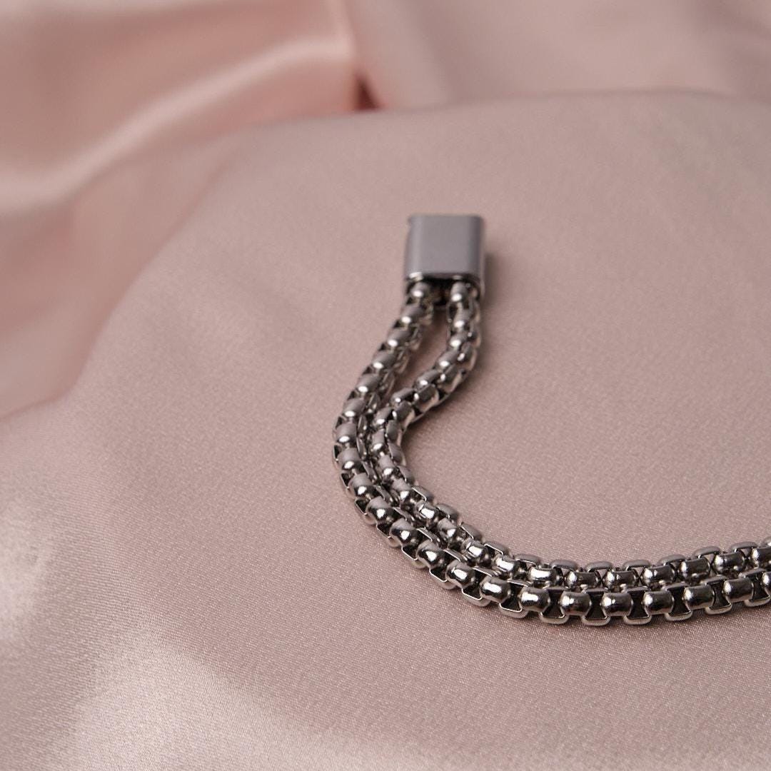 Men's Casual Silver Chain Bracelet & 20 cm, Chunky Chain Link | Rugged Modern Style | Masculine Jewelry Gift for Special Occasions