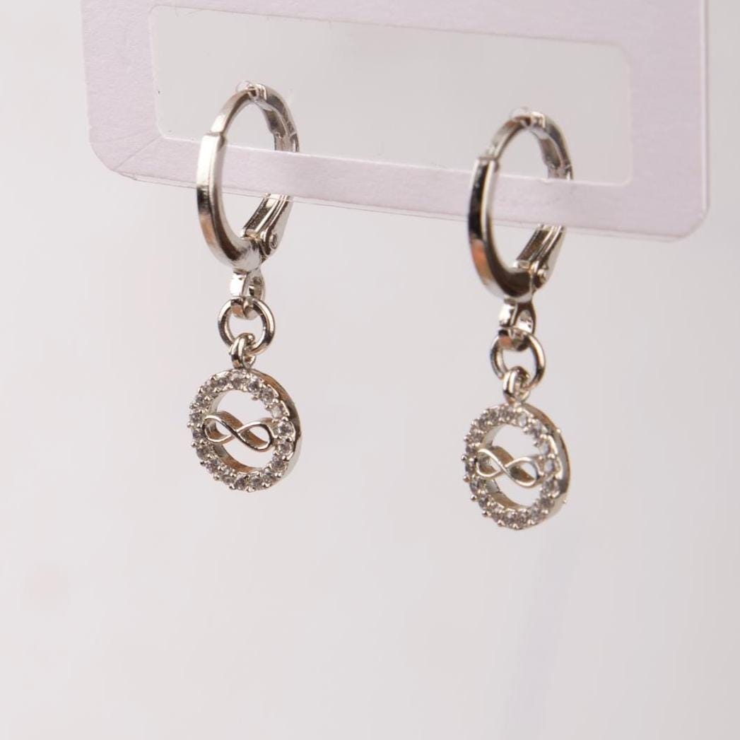 Silver Infinity Hoop Earrings, Timeless Brass Jewelry For Soulful Summer Moments, Gentle Care, Minimal Gift For Women