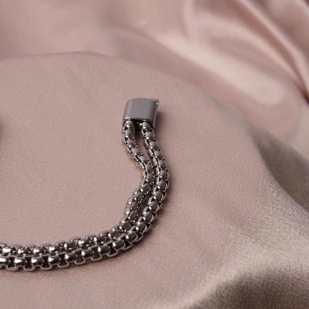 Men's Casual Silver Chain Bracelet & 20 cm, Chunky Chain Link | Rugged Modern Style | Masculine Jewelry Gift for Special Occasions