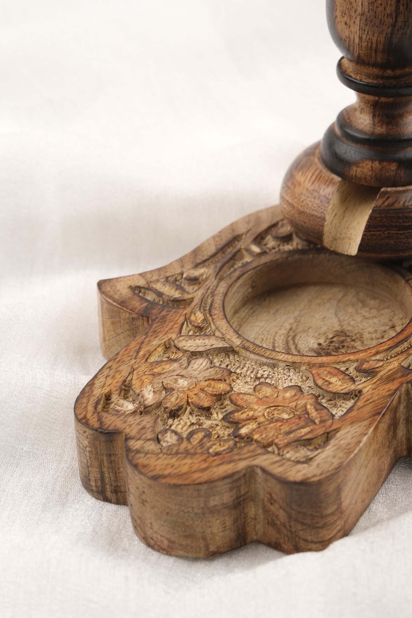 Fatima Hand Design Backflow Incense Holder | Wooden Aromatherapy Smoke Fountain | 16x12x13cm Incense Burner for Spiritual People, Authentic