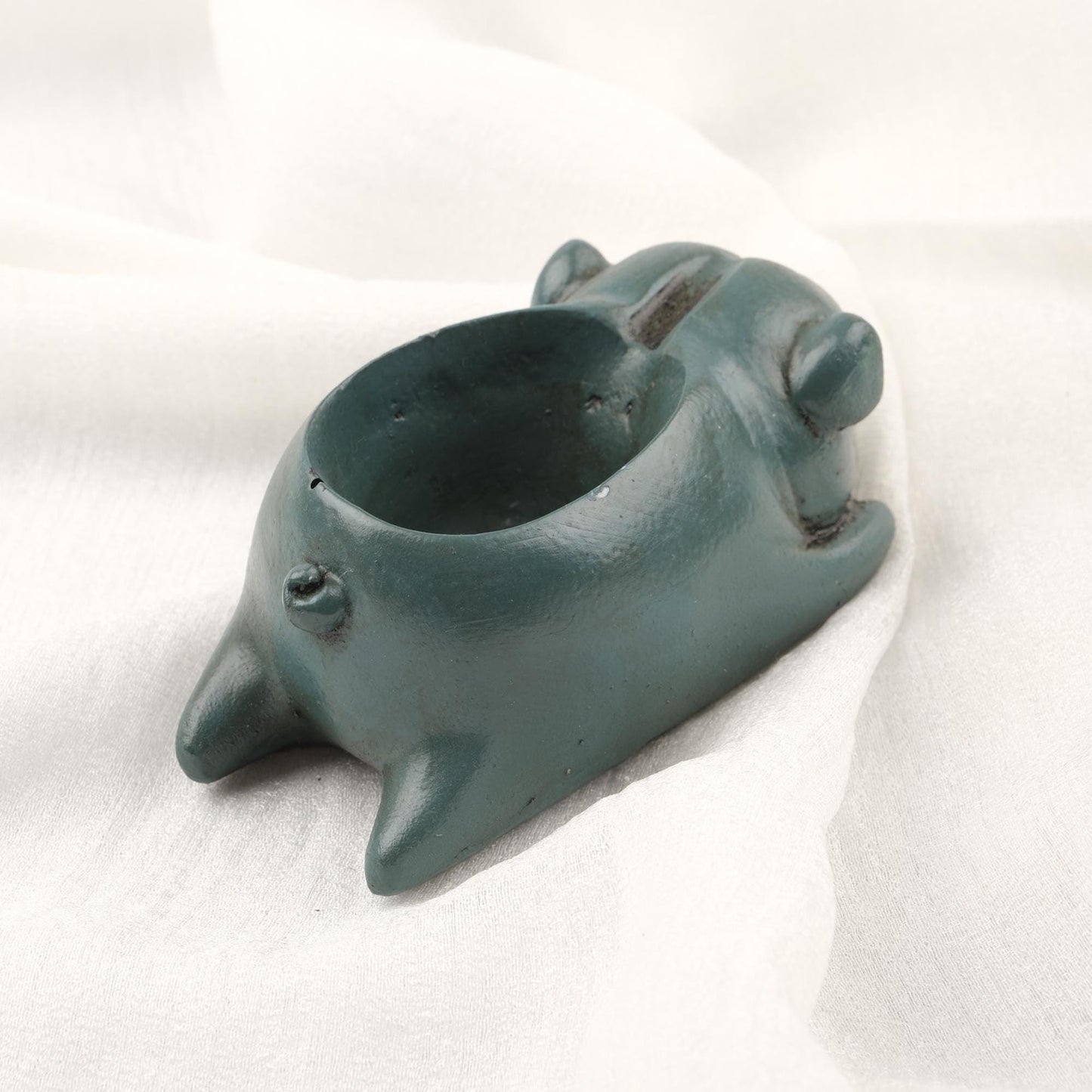 Sleeping Dog Ashtray, Green Cigarette Lid for Smokers, Art Deco Smoking Accessories | Gift for Husband and Dog Lovers WEIGHS 1LB