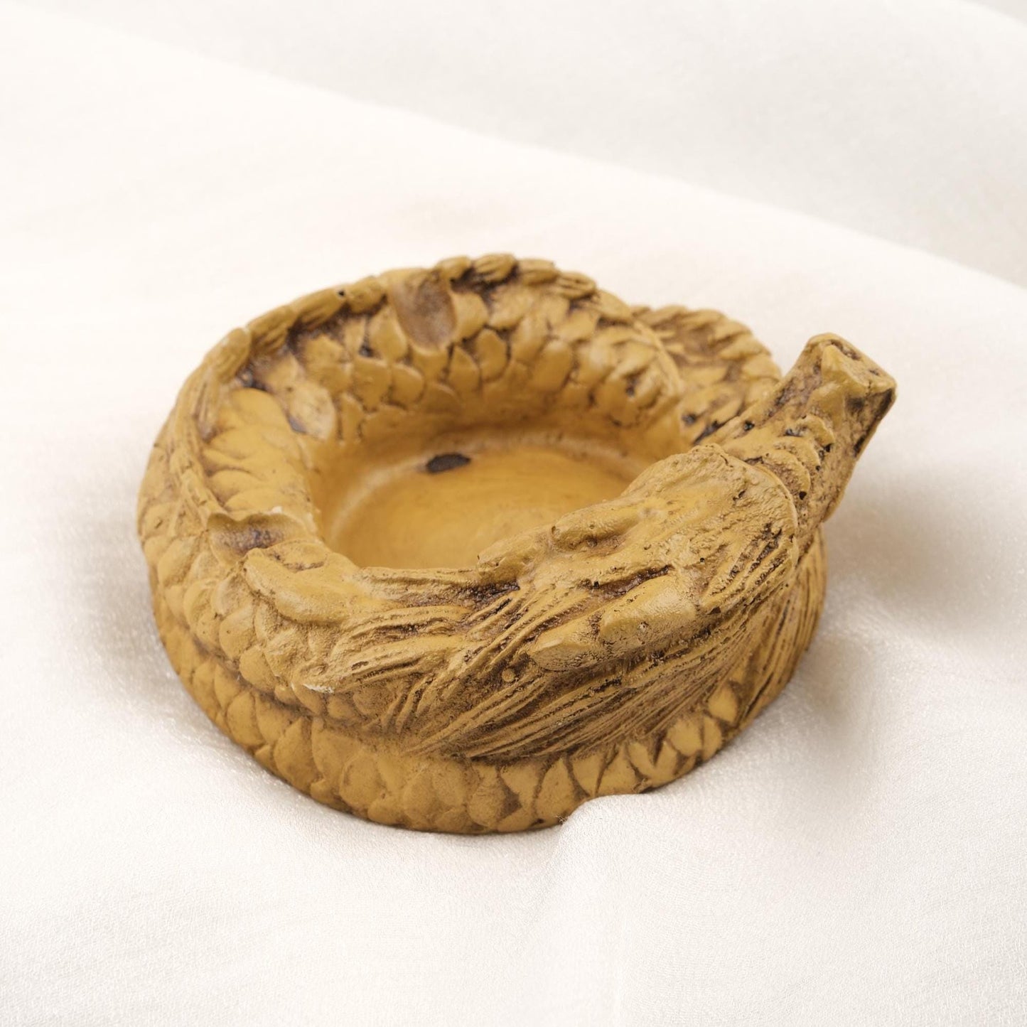 Green Dragon Ashtray, Handmade Outdoor Smoke Accessory Funky Ancient Vintage Ashtray Gift – 9x10cm Handmade HEAVY ITEM 1LBS