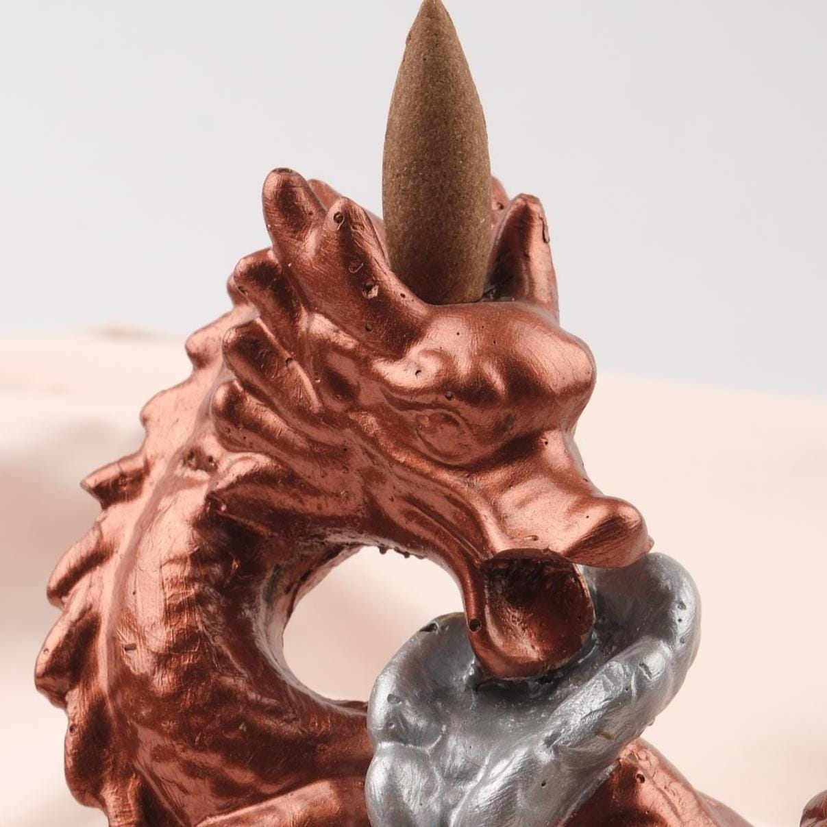 Dragon's Breath Backflow Incense Burner, Unique and Authentic Cone Incense Holder for Meditation Lovers | Money and Power Attraction