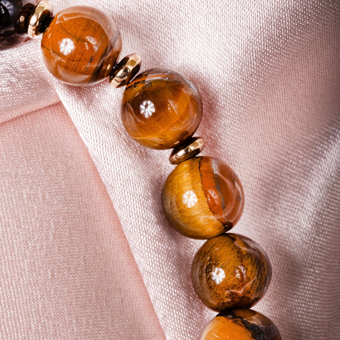 Silver Dumbbel Tiger Eye Hematite Bracelet for Him, Sacral Chakra Protection Gemini, Scorpio, Taurus, Cancer, Power Stone Men Gym Bracelet