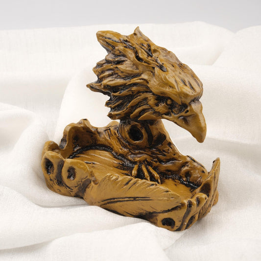 Green Eagle Ashtray, Handmade Cigarette Lid for Smokers, Unique Smoking Decoration | Gift for Husband, Mythic Cool Ash Catcher WEIGHS 1LB