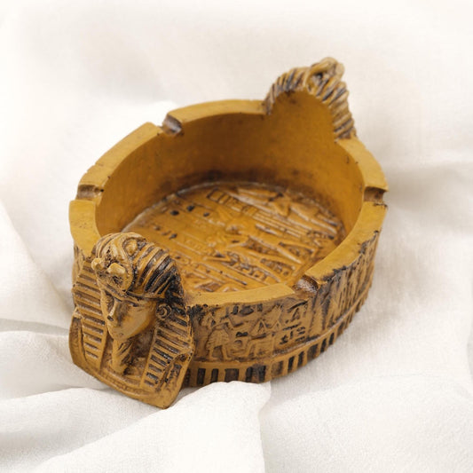 Green Pharaoh Ashtray | Ancient Egypt Theme  Cool Mythic Smoking Accessories Gift – 10x15cm Spiritual Ashtray Handmade HEAVY ITEM 1LBS