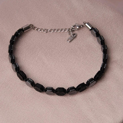 Men's Casual Geometric Design Bracelet – Adjustable Length – 25 cm, Durable Jewelry for Daily Outfits | Masculine Gift for Boyfriend