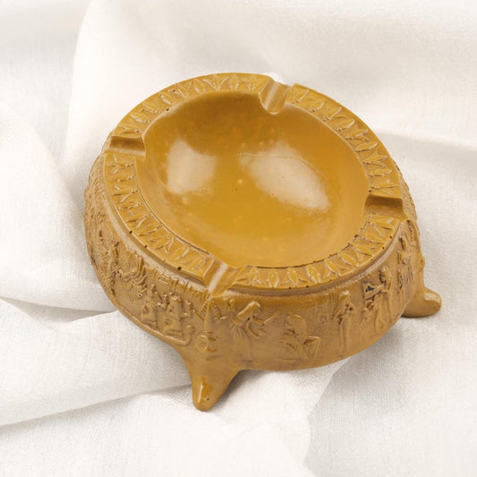 Light Green Egyptian Ancestors Ashtray | Cigarette Lid for Smokers , Cool Vintage Mythic Ashtray Lid Gift – 10x11cm WEIGHS 1LB