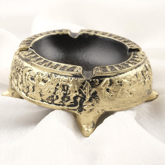 Gold Ancient Egyptian Art Ashtray Cool Mythic Ashtray Lid Gift for Smokers Handmade Smoking Lid , Art Deco Cigarette Holder WEIGHS 1LB