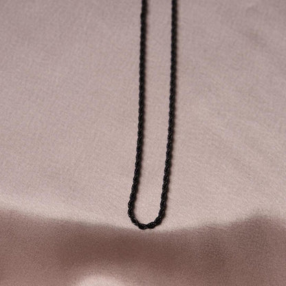 Men's Black Minimalist Necklace & 53 cm, Chunky Stainless Steel Chain | Masculine and Stylish Jewelry | Gift for Boyfriend or Dad
