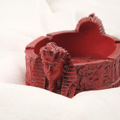 Red Pharaoh Ashtray | Ancient Egypt Gods Style  Funky Cool Ashtray Lid, Vintage Smoking Gift – 10x15cm Handmade HEAVY ITEM 1LBS