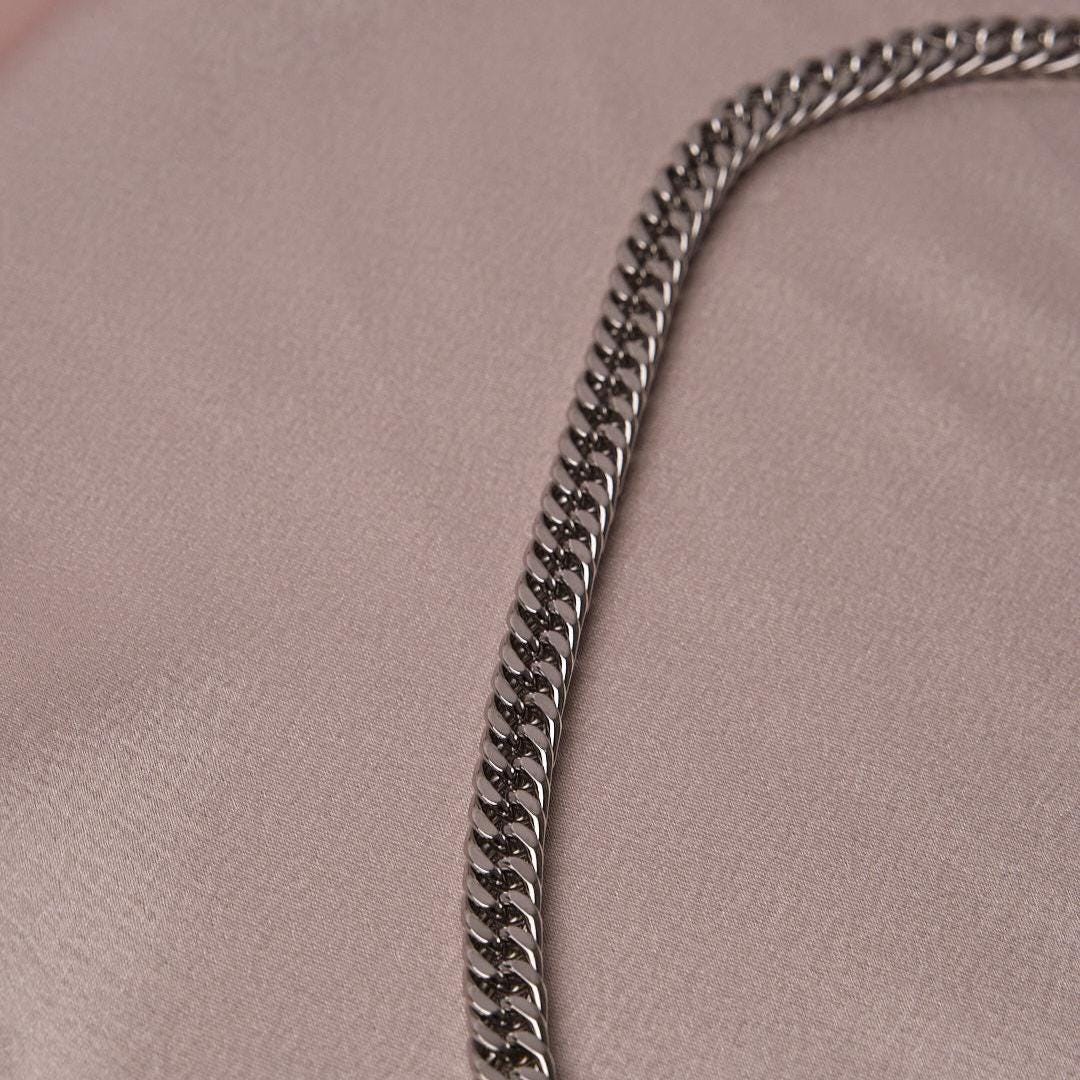 Men's Silver Chain Choker Necklace & 55 cm, Strong, Sleek and Modern Design | Elegant Gift for Him | Everyday Masculine Style