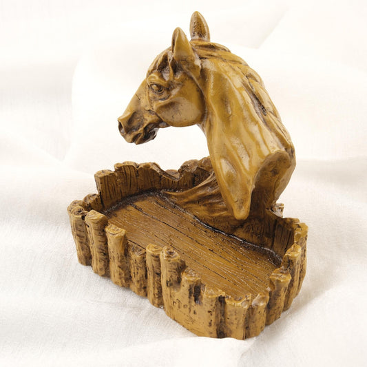 Handmade Green Horse Ashtray Cool Mythic Outdoor Ashtray Lid Gift for Smokers Cigarette Holder for Smokers, Authentic Accessories WEIGHS 1LB