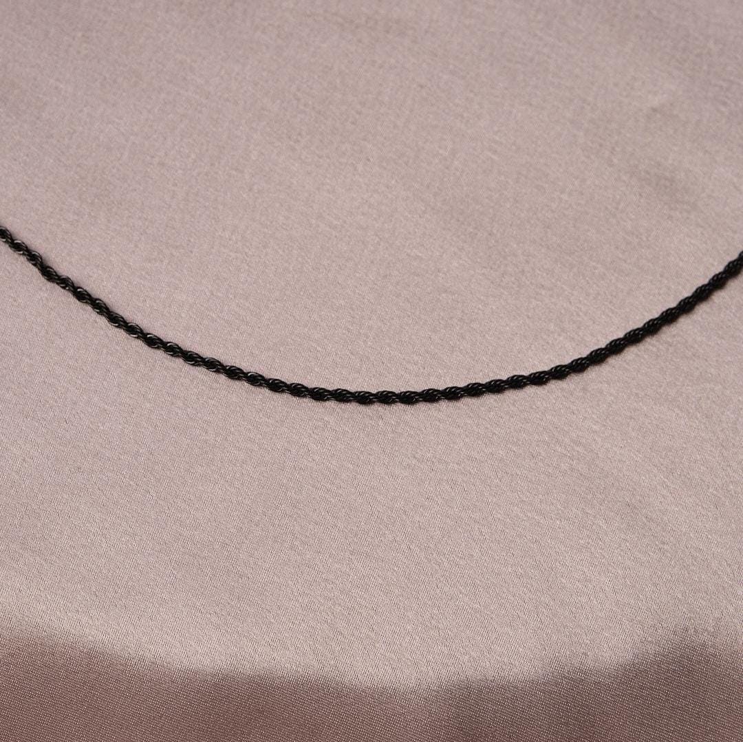 Men's Black Minimalist Necklace & 53 cm, Chunky Stainless Steel Chain | Masculine and Stylish Jewelry | Gift for Boyfriend or Dad