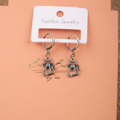 Silver Cat Hoop Earrings, Subtle And Fierce, Minimal Brass Jewelry For Women, A Perfect Soulful Gift With Summer Spirit