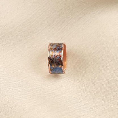 Vincent van Gogh “Almond Blossoms” Ring in Pure Copper, Adjustable Artistic Design | Handmade Antique Looking Vintage Style Statement Piece