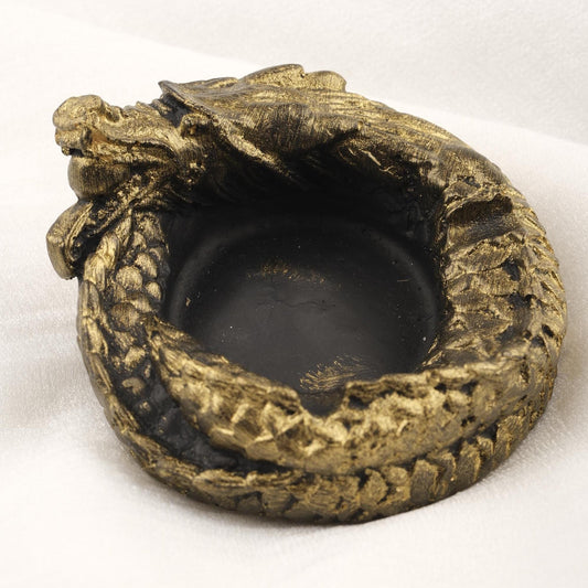 Handmade Black and Gold Dragon Ashtray, Mythic Ancient Vibe Cool Vintage Smoking Accessories Gift Cigarette Accessories and Gift WEIGHS 1LB