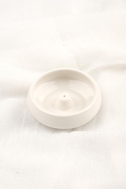 White Classic Ceramic Incense Stick And Palo Santo Holder | Energy Cleansing Tray 12x12x4cm Aromatherapy Ash Catcher, Authentic Smudge Gift