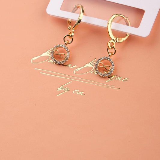 Gold Infinity Hoop Earrings, Elegant Brass Essentials, Minimal Yet Bold, A Beautiful Summer Gift For Women With Grace