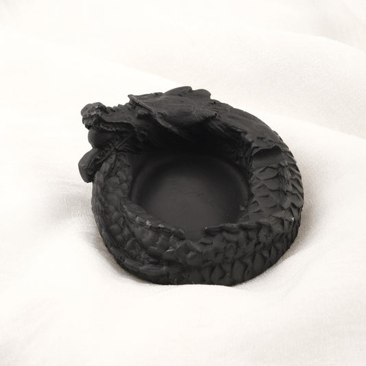 Black Dragon Ashtray, Cool Mythic Smoke Decor  Funky Portable Outdoor Ashtray Gift for Smokers – 9x10cm Handmade HEAVY ITEM 1LBS