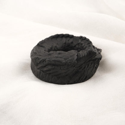 Black Dragon Ashtray, Cool Mythic Smoke Decor  Funky Portable Outdoor Ashtray Gift for Smokers – 9x10cm Handmade HEAVY ITEM 1LBS