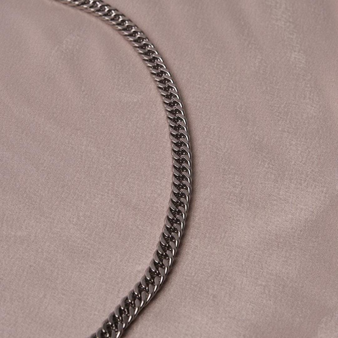 Men's Silver Chain Choker Necklace & 55 cm, Strong, Sleek and Modern Design | Elegant Gift for Him | Everyday Masculine Style