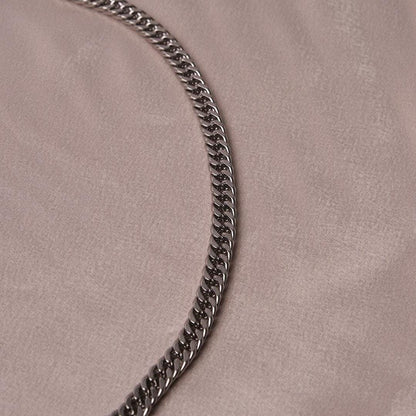 Men's Silver Chain Choker Necklace & 55 cm, Strong, Sleek and Modern Design | Elegant Gift for Him | Everyday Masculine Style
